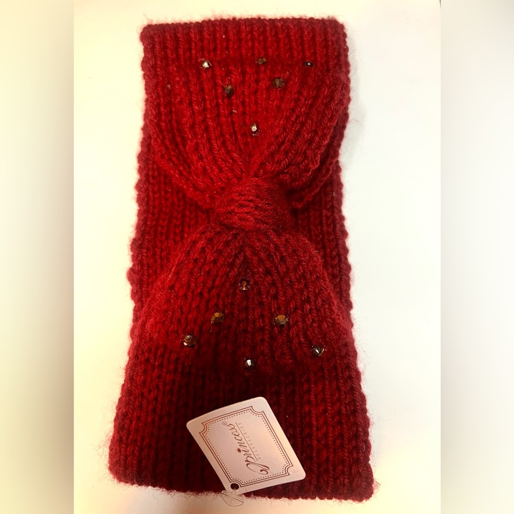 Winter Rosette Knit Headbands Chunky Knit Headband